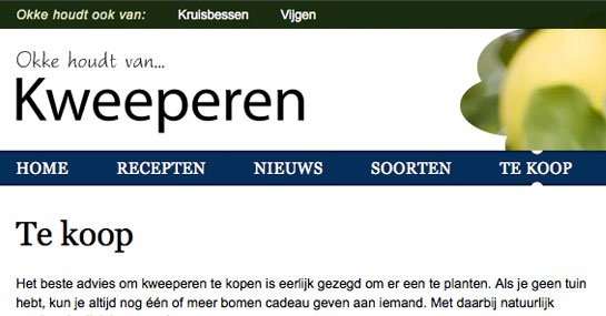 schermafdruk: kweeperen.nl