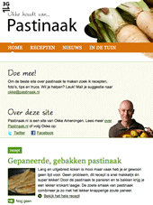 schermafdruk: mobiele versie van pastinaak.nl