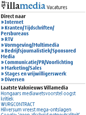 schermafdruk: mobiele versie van villamedia.nl